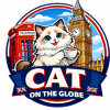 Cat on the globe